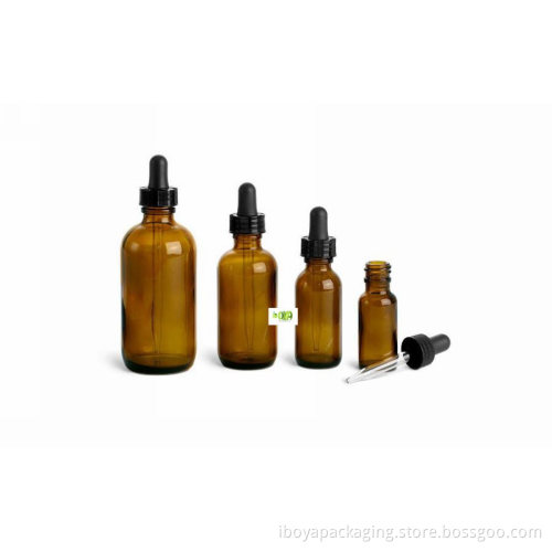 1/2-4oz Amber Bottles Dropper Bottles
